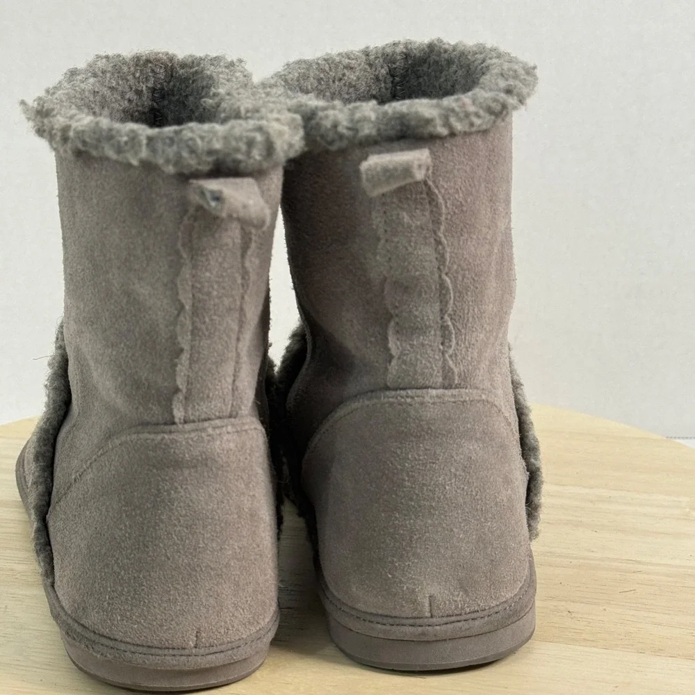 KATE SPADE Women's Boots Marie Faux Shearling Suede Leather Pull-On Shoes Size 9